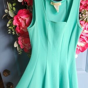 Maggy London Green Fit and Flare Mini Dress